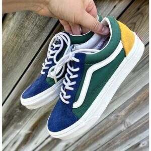 Vans Old Skool Retro‎ Primary Color Sneakers 5.5M / 7W Suede Canvas EUC